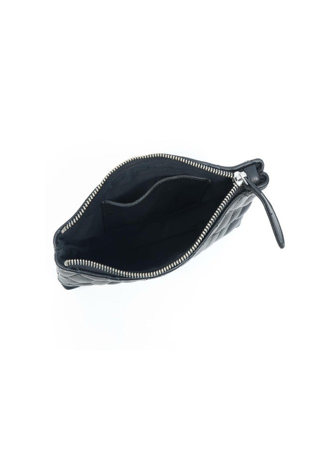 Celtic Premium Quilted Genuine Leather Zip Pouch Clutch for Women | Luxury Travel Bag - Image 2